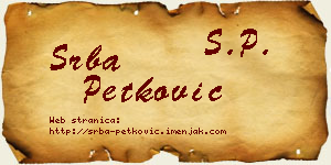 Srba Petković vizit kartica